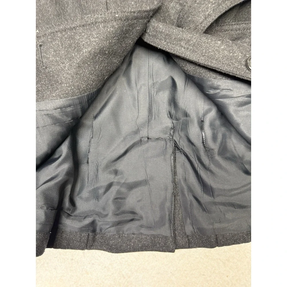 J. Crew‎ Women's Dark Gray Wool Blend Belted Pea Coat Size XS - Picture 5 of 5